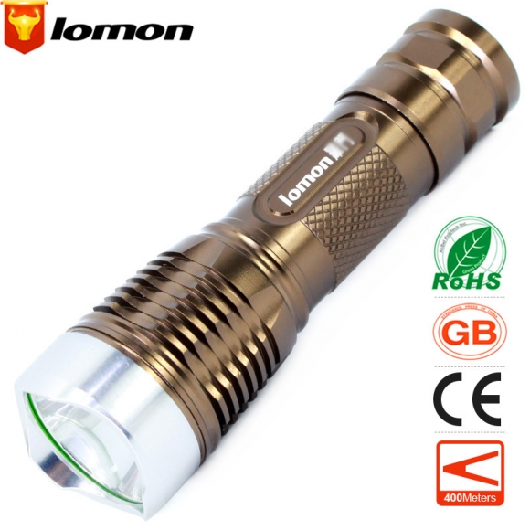 Lomon XML-T6 26650/18650 Long-range Patrol Flashlightg Rechargeable LED Flashlight ST21