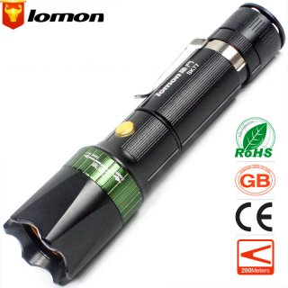 Lomon LED Flashlight Aluminum Alloy Zoom Long-range Outdoor Tactical Flashlight SK77