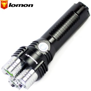 Lomon 26650 Portable Lighting LED Flashlight Blue/White/Yellow Light SK92