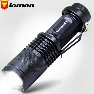 Lomon LED Mini Flashlight Rechargeable Flashlight Zoom Flashlight ST44