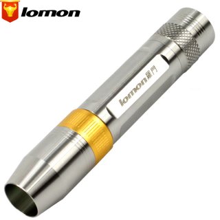 Lomon LED Purple/White/Yellow Light Flashlight Stainless Steel Flashlight ST601