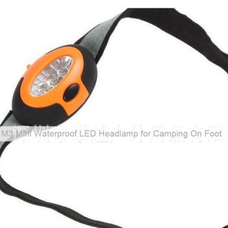 M3 Mini Waterproof LED Headlamp for Camping On Foot
