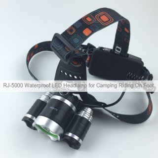 RJ-5000 Waterproof LED Headlamp for Camping Riding On Foot