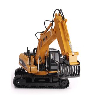 Huina 16 Channels 2.4G Remote Control Timber Grab Excavator Engineering Truck