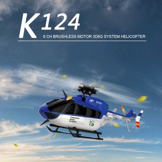 XK K124 Single Blade Remote Control 6CH Helicopter Copter High Speed
