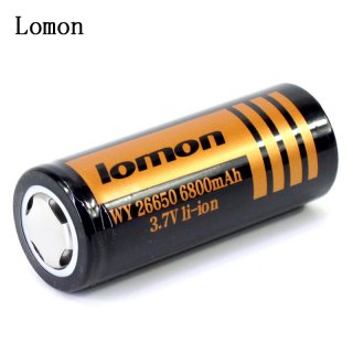 Lomon Lithium Battery 6800mAh Rechargeable Battery for Flashlight P26650