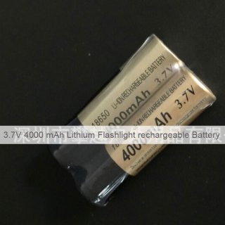 3.7V 4000 mAh Lithium Flashlight rechargeable Battery