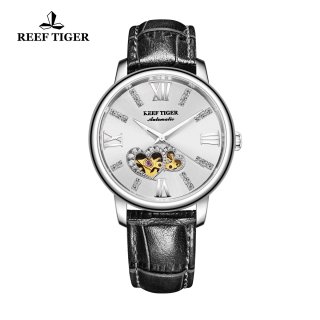 Reef Tiger Fashion Lady Watch Silver Dial Automatic Steel Watch RGA1580-YWB