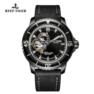 Reef Tiger Sea Wolf Dress Automatic PVD Black Dial RGA3039-BBBC