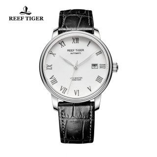 Reef Tiger Life-Master Business Watch Automatic Steel Case White Dial RGA812-YWB