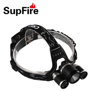 Supfire 900 Lumens 4 modes Headlamp Outdoor Light Ip67 Waterproof HeadLight Rechargeable by 18650 Battery Fishing Camping HL33