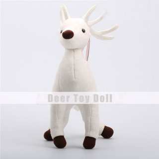 White Christmas Deer Plush Toys for Christmas Children Gifts
