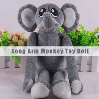 Grey Long Arm Monkey Soft Stuffed Plush Toy Doll Good Gift For Kids