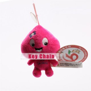 Rose Red Dolls Toy Key Chain With Suction Cups For Key Ring Key Holder
