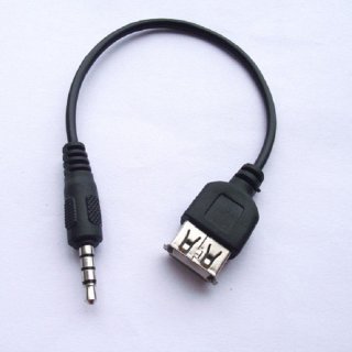High Quality USB Female to 3.5 Public Audio Plug AUX Adapter Cable