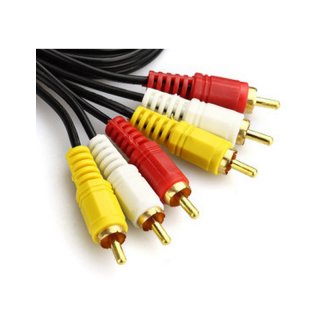 High Quality 1.5M Digital Audio Video Cable Wire 3 pairs 3AV Line three on three Lotus 6 Lotus