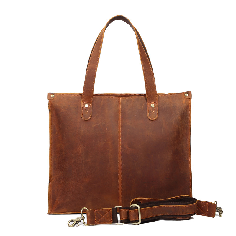 New Business Bag Male Shoulder Crossbody Bag Men Leather Briefcase 8650