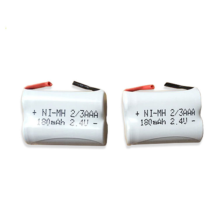 Rechargeable Battery Pack 2/3AAA*2 2.4V Ni-MH 180mAh