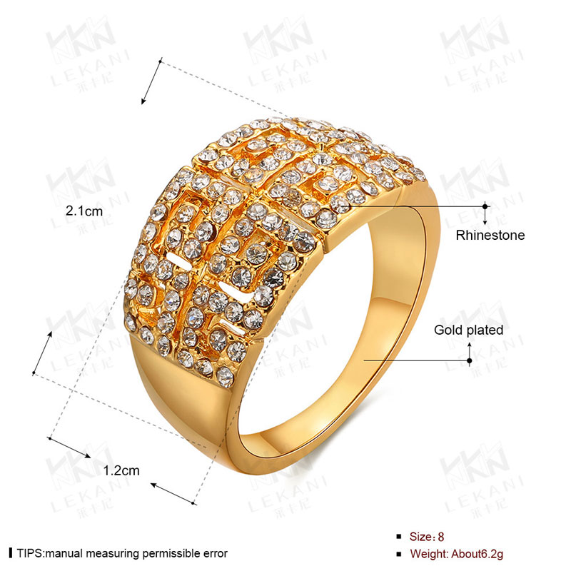 Simple Beautiful Top Quality Yellow Gold Plated Rings For Women