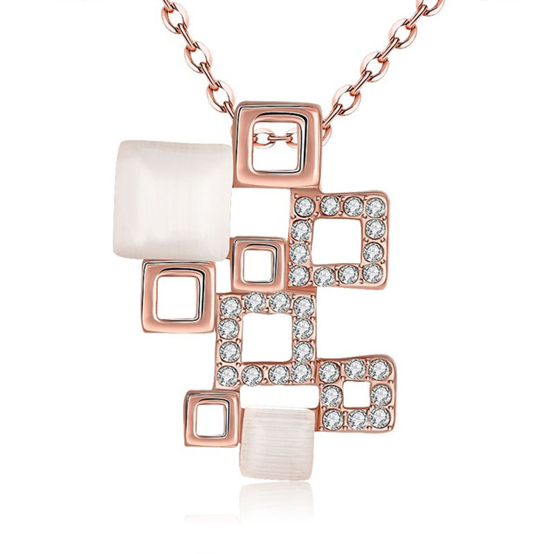 Fashion Jewelry Choker Necklace Women Gold Opal Necklaces & Pendants AKN029