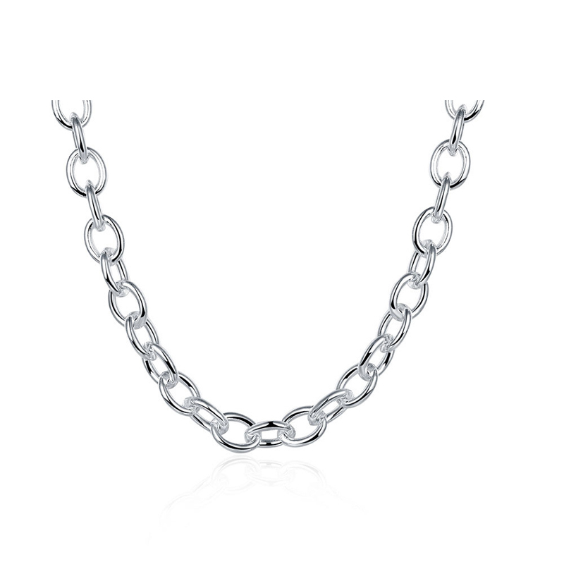 Fashion Jewelry Silver Necklace Pendant 925 Jewelry Necklace Shrimpe Lock Thick Necklace for Women
