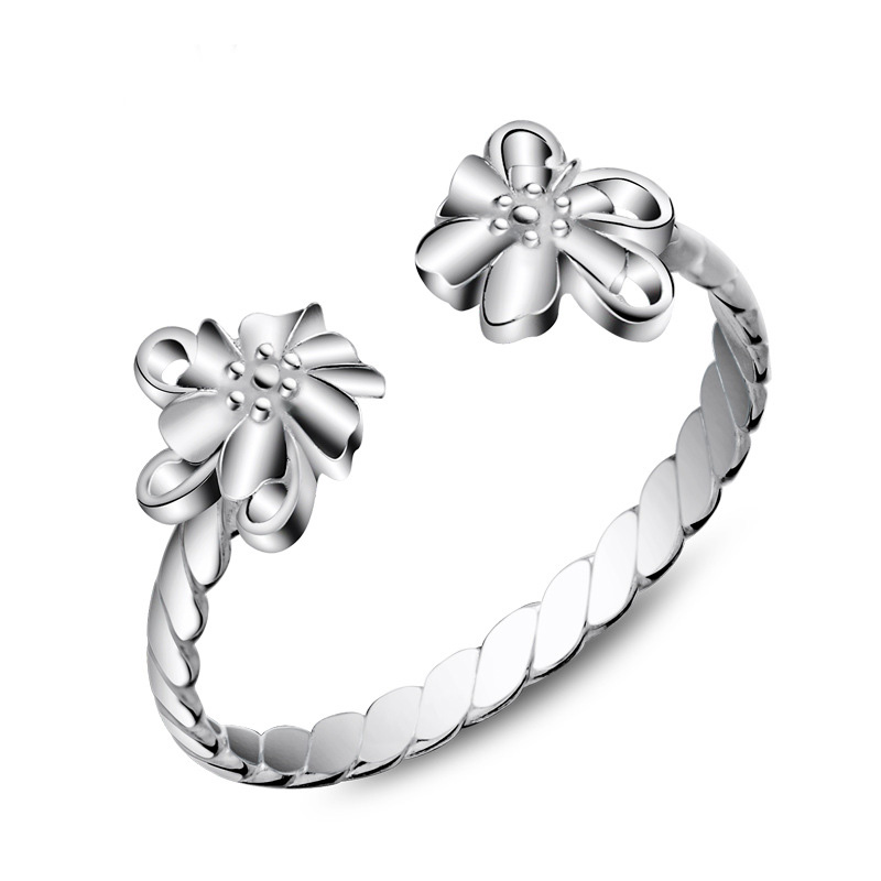 Flower Simple Ring 925 Sterling Silver Ring for Women E225