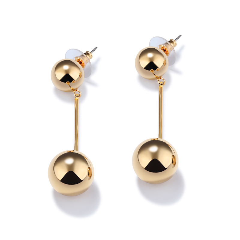 Geometric Circular Long Earrings Simple Ear Jewelry Earrings KE686