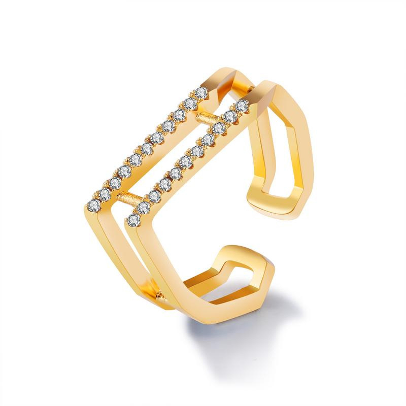 Cubic Zirconia Ring Luxury Diamond Crystal Love Wedding Rings For Women KJ064