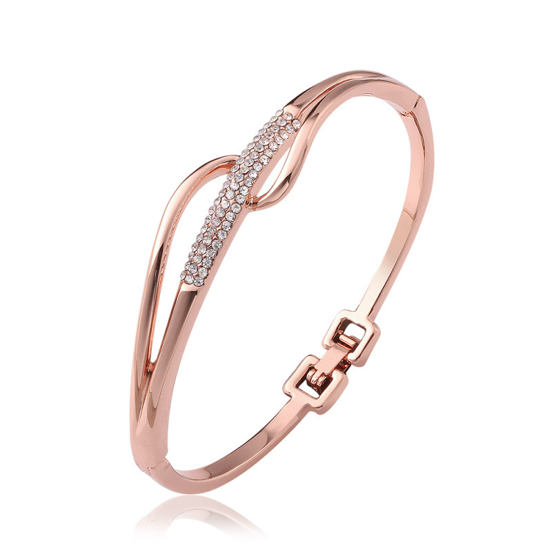 Adjustable Rose Gold Plated Bracelet Fashion Jewelry for Girls