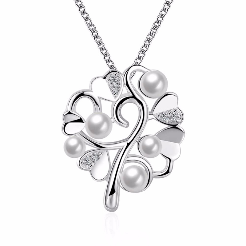 Romantic Imitation Pearls Inlaid Gem Zircon Necklace Jewelry Fashion For Women