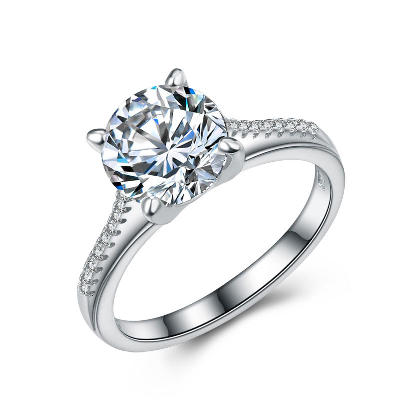 Fashion Diamonds 925 Sterling Silver Women Jewelry Ring E581