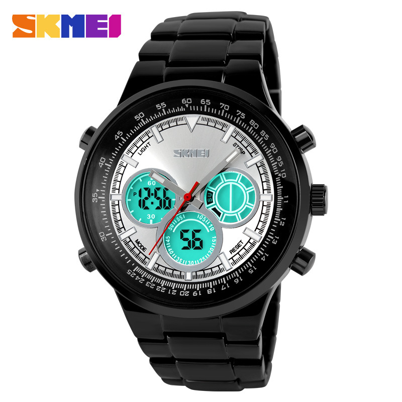 SKMEI Brand Male Sports Watch Analog Digital Dual Display Waterproof Wrist watch