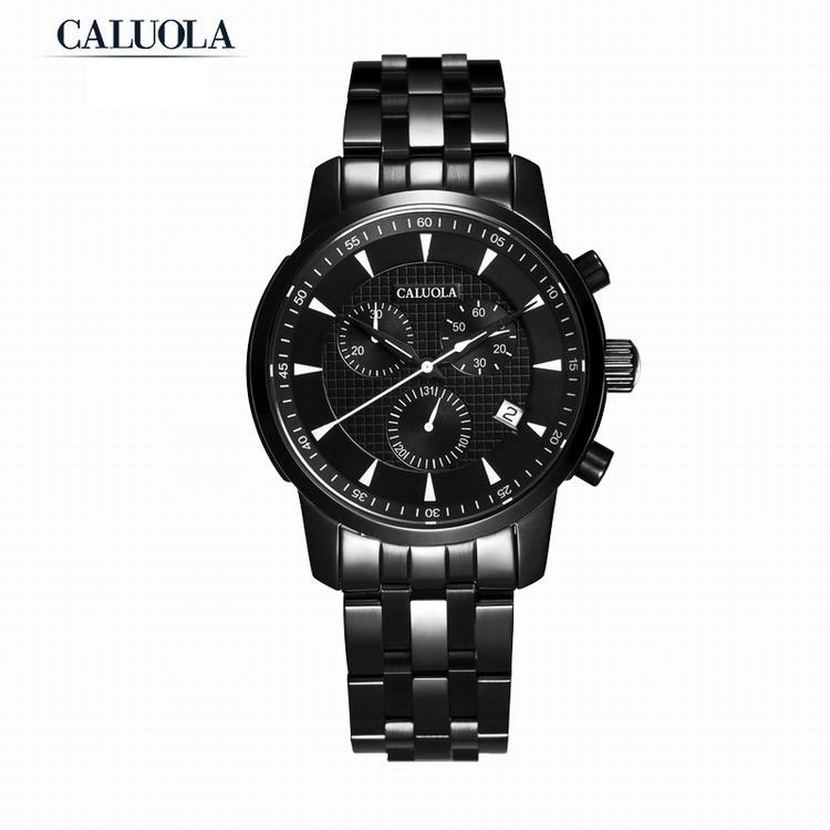 Caluola Quartz Watch With Date Fashion Men Watch Chronograph Sport CA1014G
