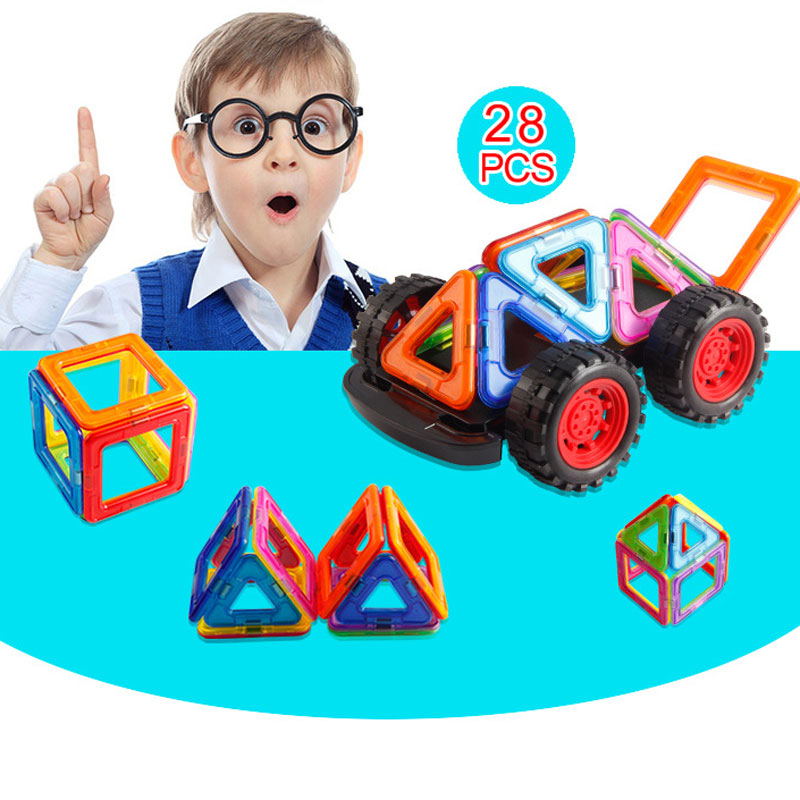 28PCS Magnetic Sheet Creative DIY Handmade Children's Educational Toys