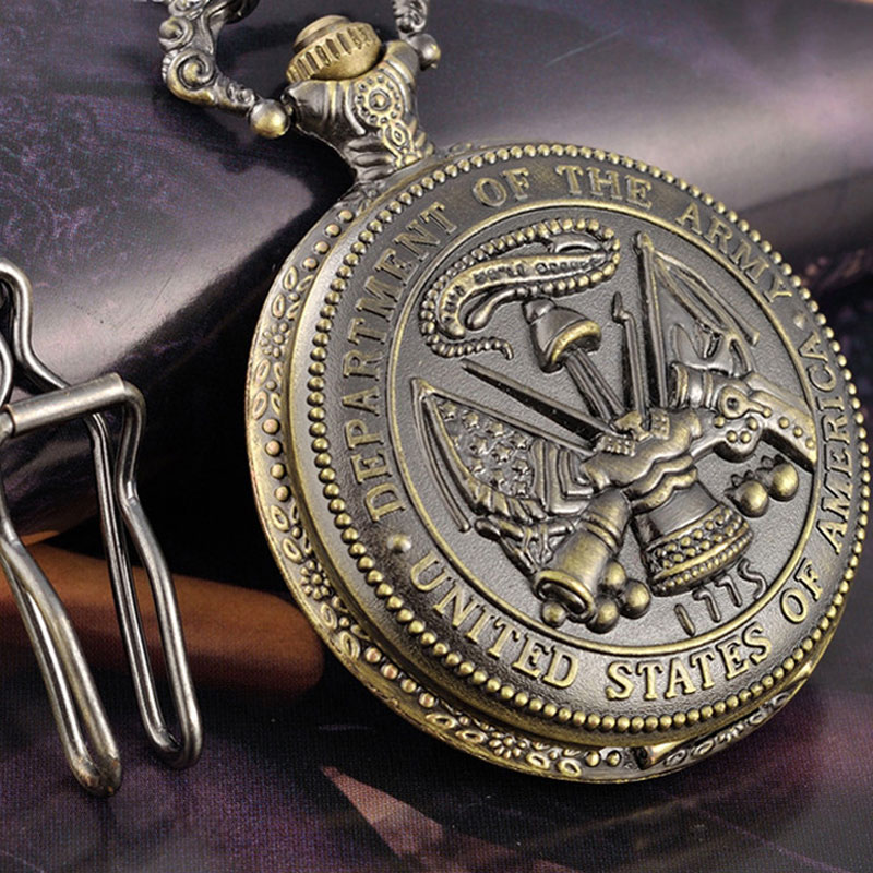 America Department of the Army Quartz Pocket Watch