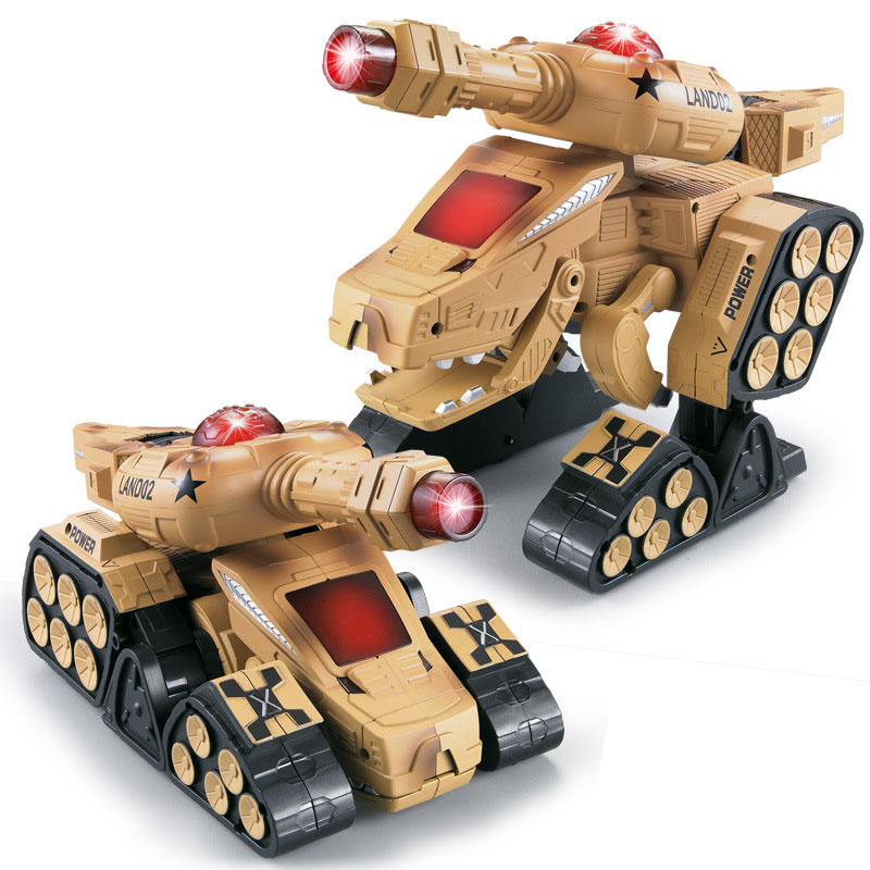One Key Deformation Tank Dinosaur RC Tank Boy Toys TT670