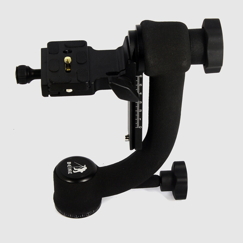 BK-45 Panoramic 360 Degree Vertical Pro Gimbal Tripod Head with Quick Release Plate
